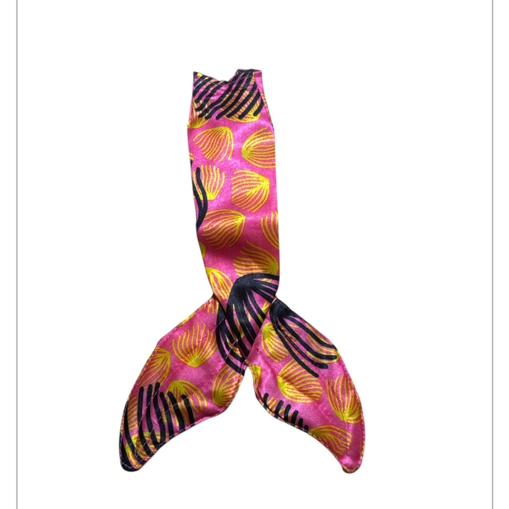 Vintage Vibrant 1990s Barbie Yellow Pink Black Mermaid Tale